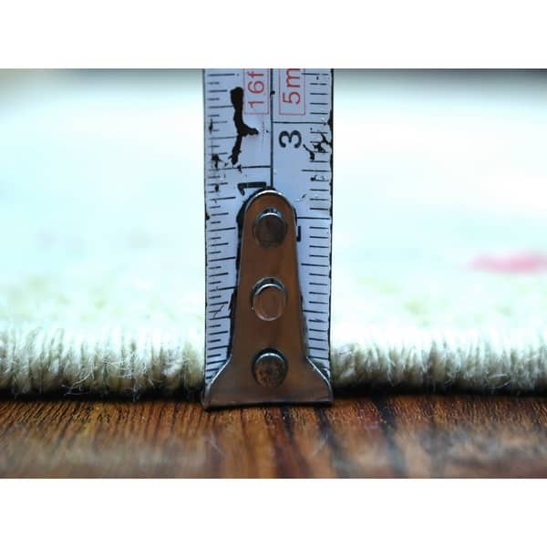 Shahbanu Rugs Afghan Ushak with Colorful Willow and Cypress Tree Design